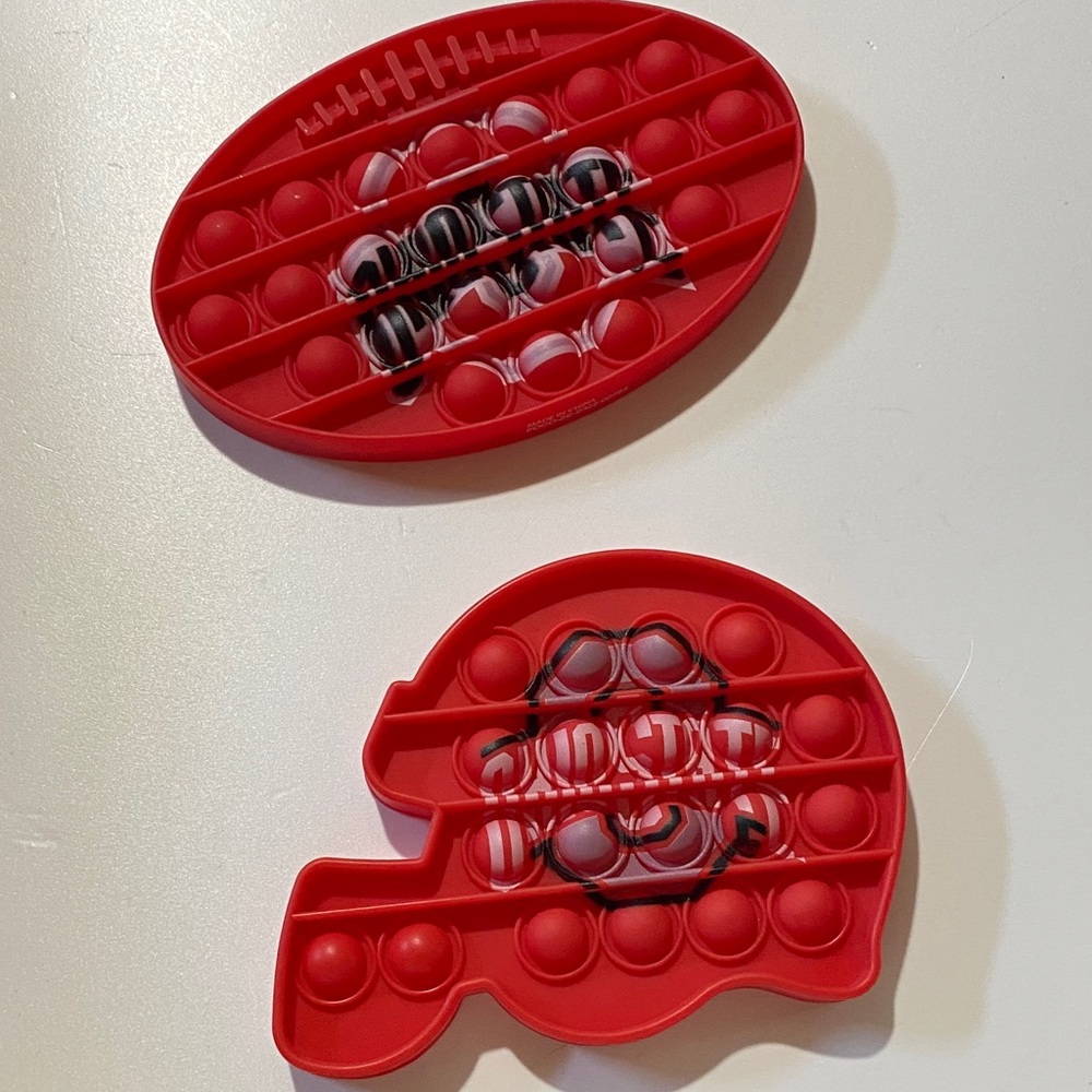 Ohio State Buckeyes 2 Pack Helmet & football Push-Itz Fidget OSU new red
